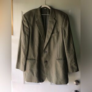 Brooks Brothers 346 olive green silk/wool blend jacket blazer size 48 L